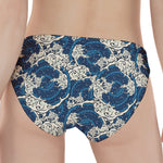 Japanese Ocean Wave Pattern Print Women's Panties