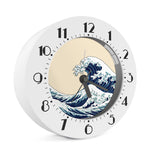 Japanese Ocean Wave Print Alarm Clock
