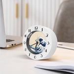 Japanese Ocean Wave Print Alarm Clock