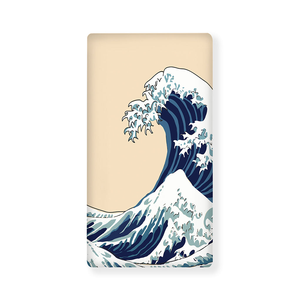 Japanese Ocean Wave Print Baby Crib Sheet