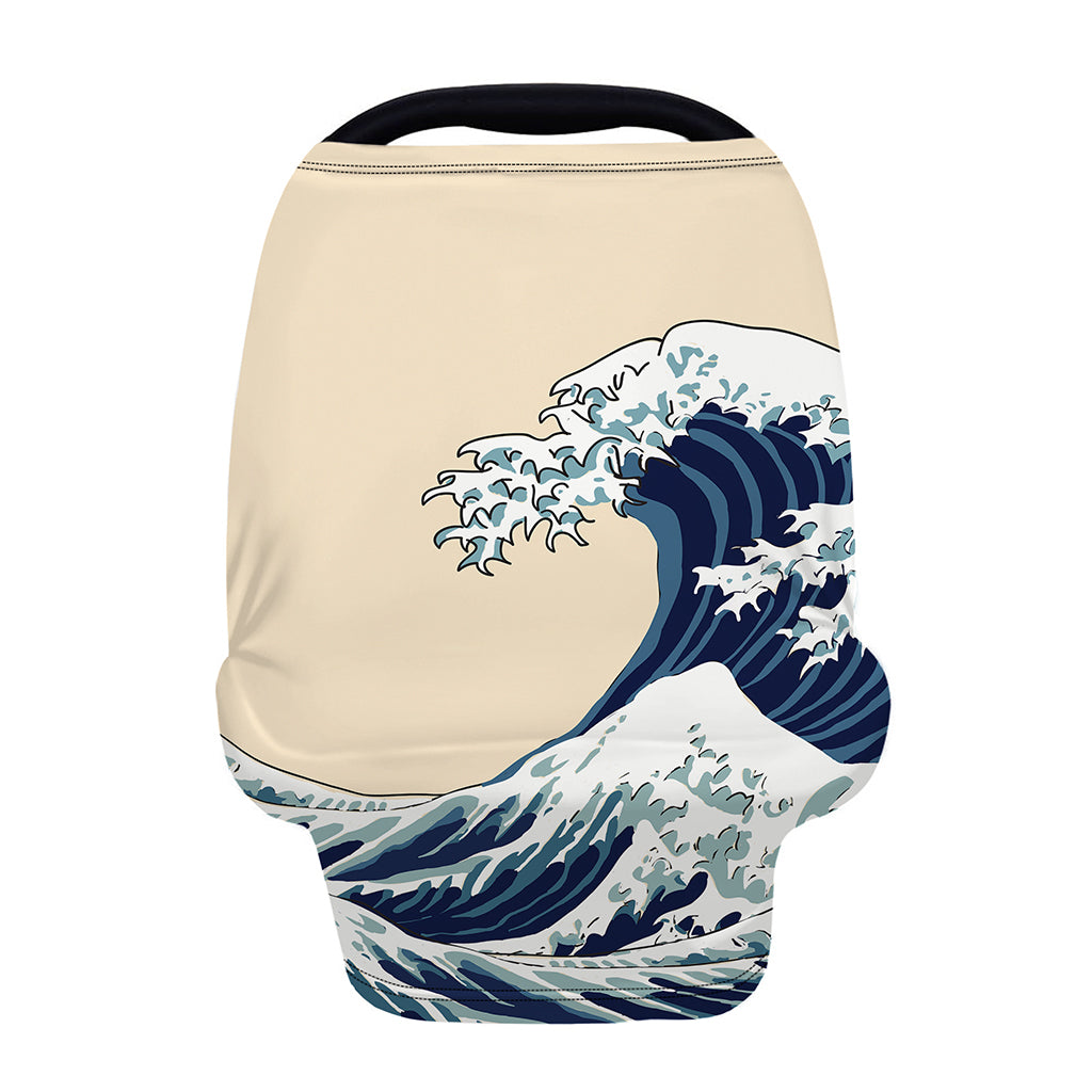 Japanese Ocean Wave Print Baby Seat Cover
