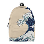 Japanese Ocean Wave Print Backpack