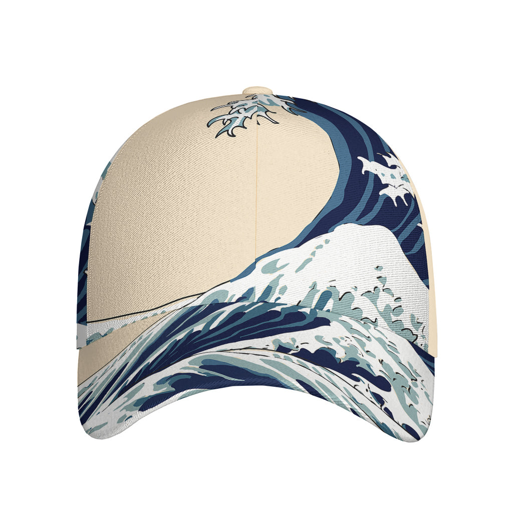 Japanese Ocean Wave Print Baseball Cap