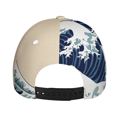Japanese Ocean Wave Print Baseball Cap