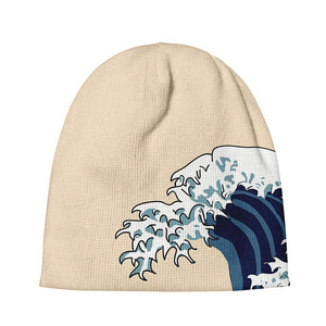 Japanese Ocean Wave Print Beanie