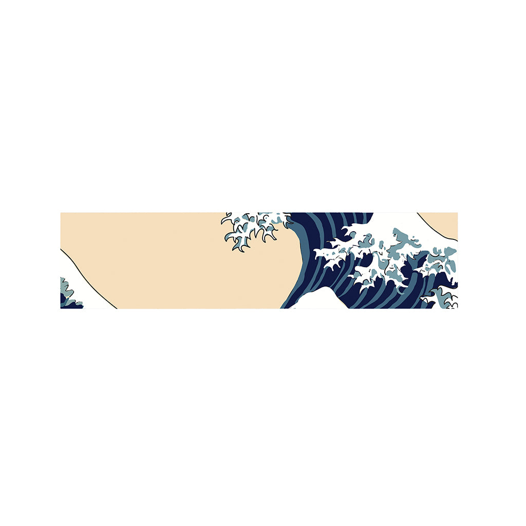 Japanese Ocean Wave Print Bed Runner