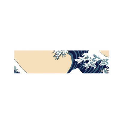 Japanese Ocean Wave Print Bed Runner