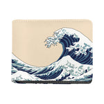 Japanese Ocean Wave Print Bifold Wallet