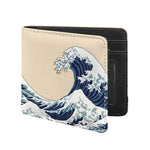Japanese Ocean Wave Print Bifold Wallet