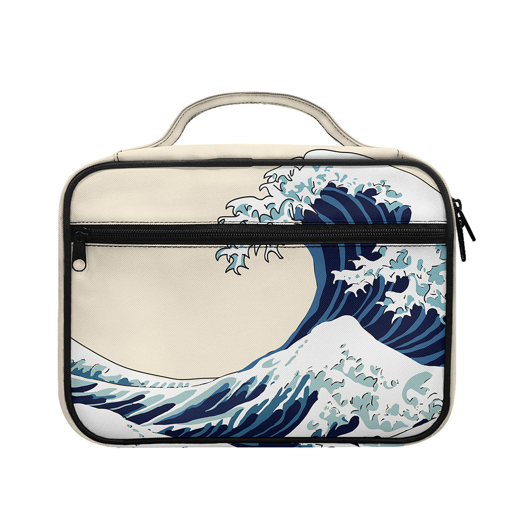 Japanese Ocean Wave Print Briefcase Bible Bag
