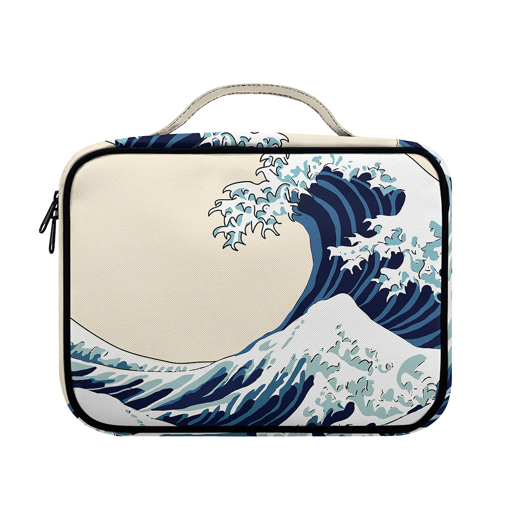 Japanese Ocean Wave Print Briefcase Bible Bag