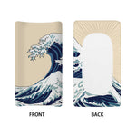 Japanese Ocean Wave Print Changing Pad Cover
