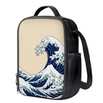 Japanese Ocean Wave Print Crossbody Lunch Bag