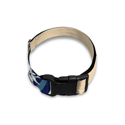 Japanese Ocean Wave Print Dog Collar