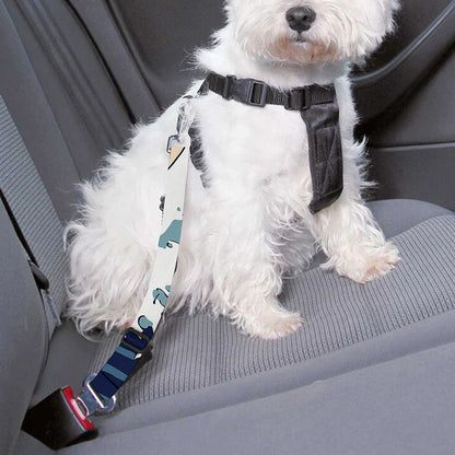 Japanese Ocean Wave Print Dog Seat Belt