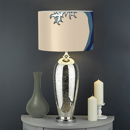 Japanese Ocean Wave Print Drum Lamp Shade
