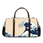 Japanese Ocean Wave Print Duffle Bag