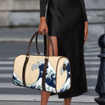 Japanese Ocean Wave Print Duffle Bag
