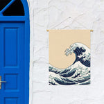Japanese Ocean Wave Print Garden Flag