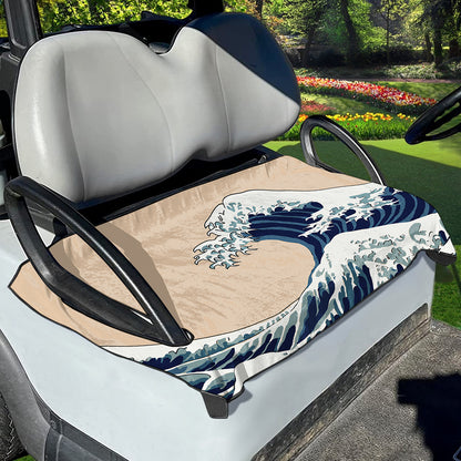 Japanese Ocean Wave Print Golf Cart Seat Cover