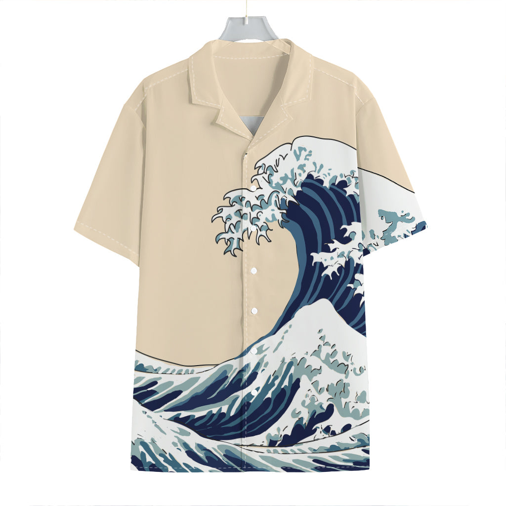 Japanese Ocean Wave Print Hawaiian Shirt