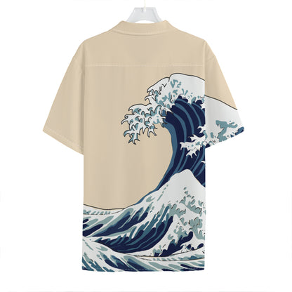 Japanese Ocean Wave Print Hawaiian Shirt
