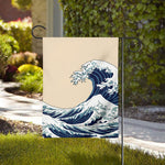 Japanese Ocean Wave Print House Flag