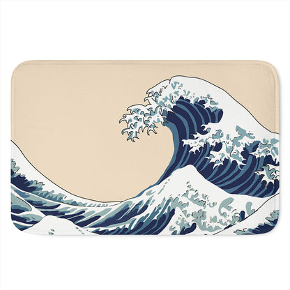 Japanese Ocean Wave Print Indoor Door Mat