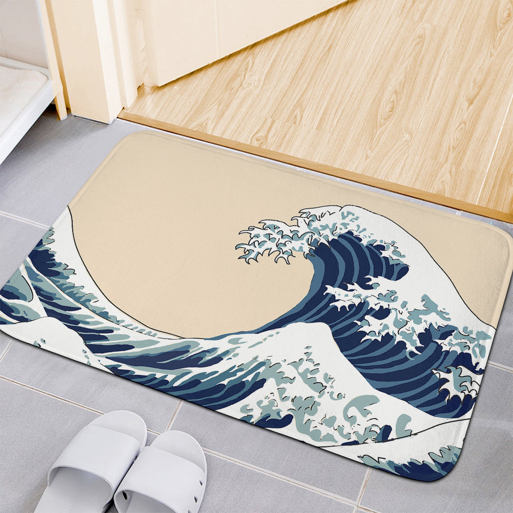Japanese Ocean Wave Print Indoor Door Mat