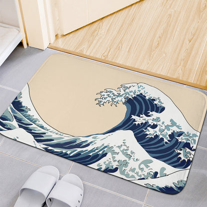 Japanese Ocean Wave Print Indoor Door Mat