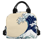 Japanese Ocean Wave Print Insulated Lunch Bag
