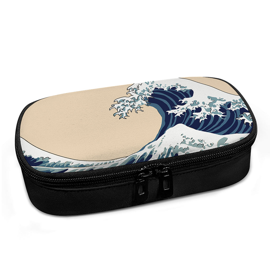 Japanese Ocean Wave Print Insulin Cooler Travel Case