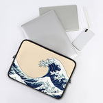 Japanese Ocean Wave Print Laptop Sleeve