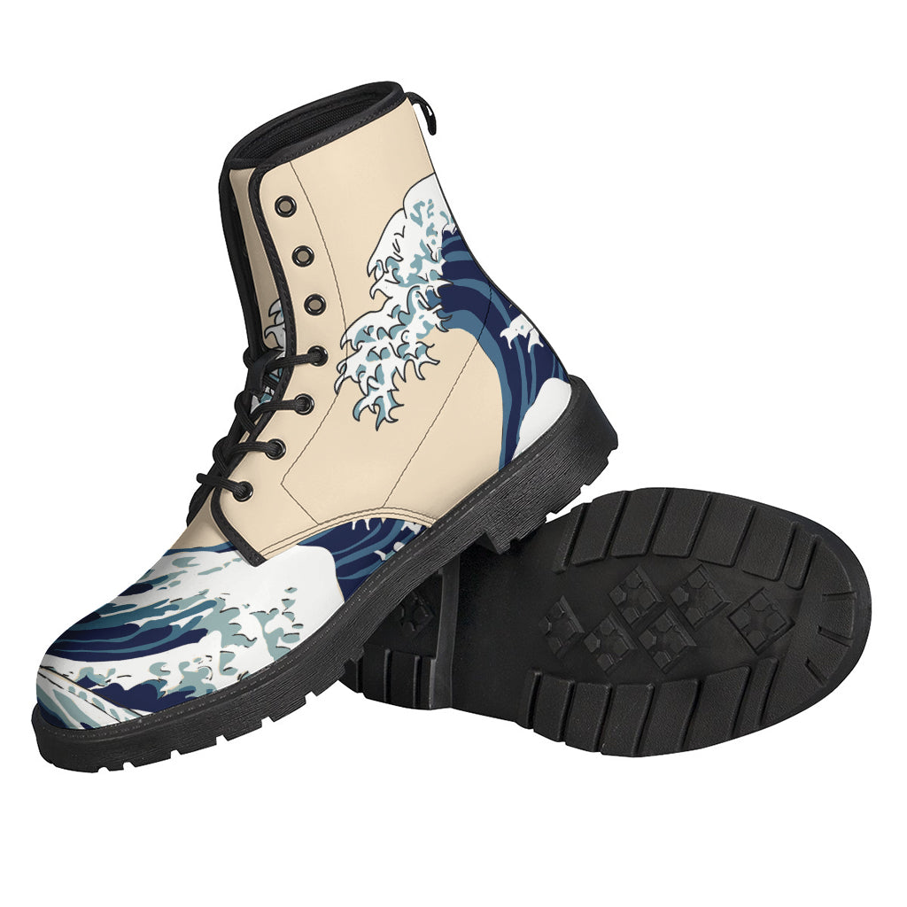 Japanese Ocean Wave Print Backpack