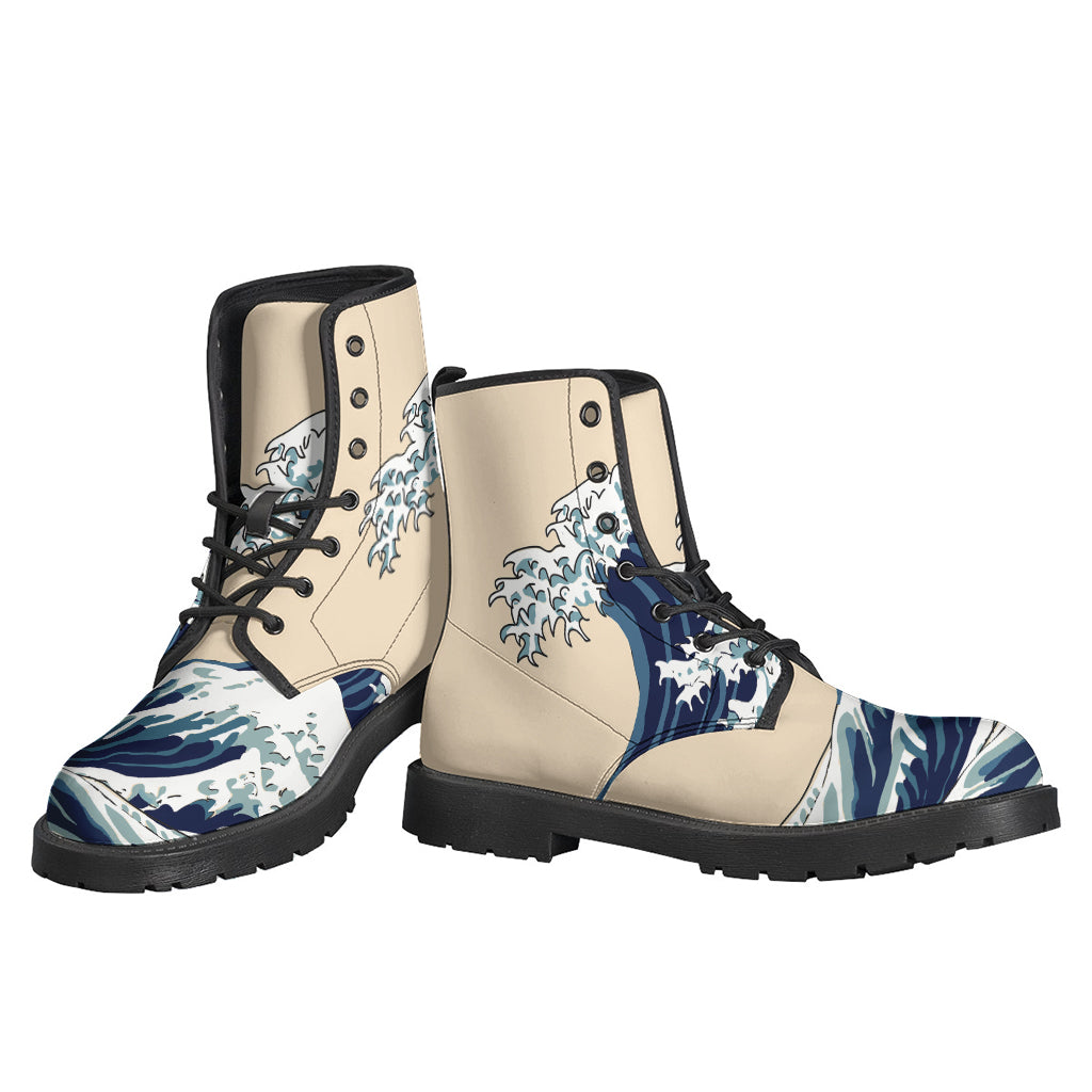 Japanese Ocean Wave Print Backpack