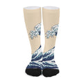 Japanese Ocean Wave Print Long Socks