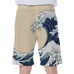 Japanese Ocean Wave Print Men's Beach Shorts