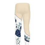 Japanese Ocean Wave Print Men's leggings
