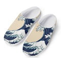 Japanese Ocean Wave Print Mesh Casual Shoes