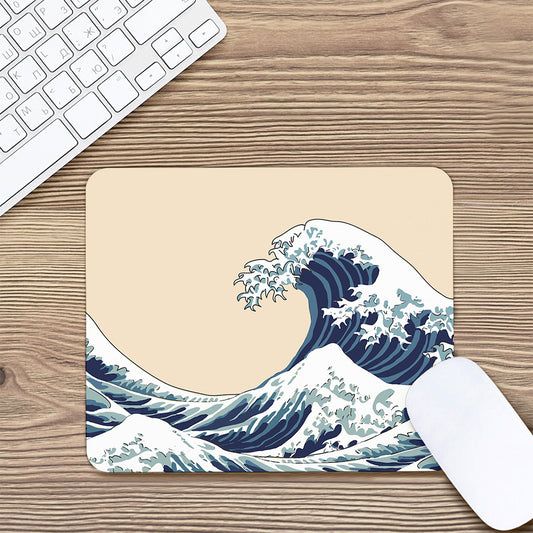 Japanese Ocean Wave Print Mouse Pad