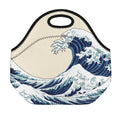 Japanese Ocean Wave Print Neoprene Lunch Bag