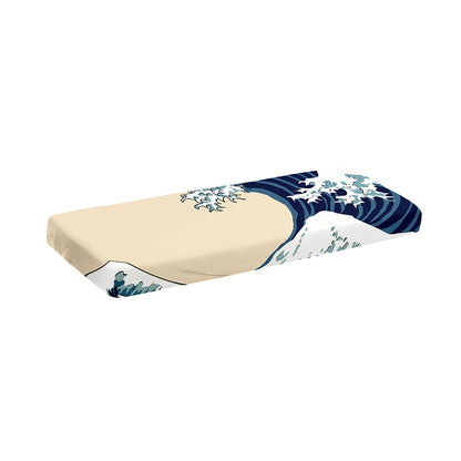 Japanese Ocean Wave Print Piano Keyboard Cover