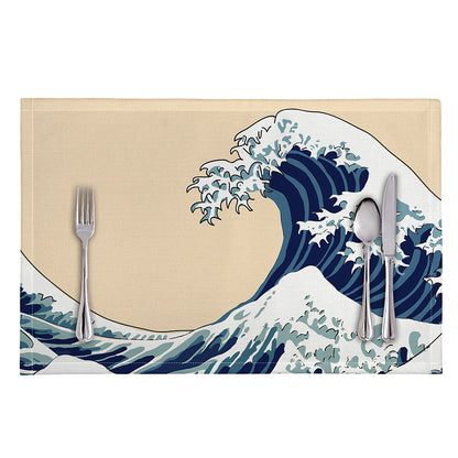 Japanese Ocean Wave Print Placemat