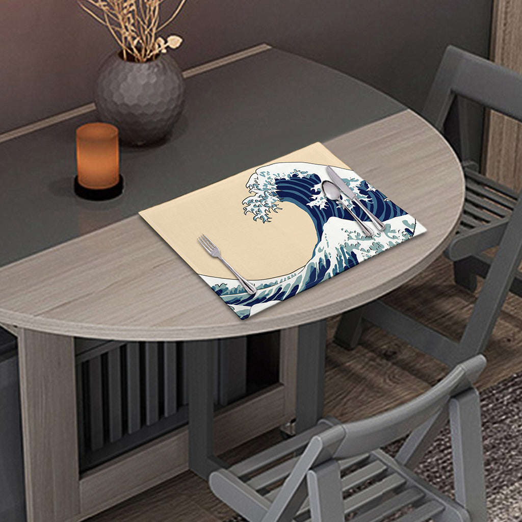 Japanese Ocean Wave Print Placemat