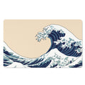 Japanese Ocean Wave Print Polyester Doormat