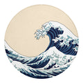 Japanese Ocean Wave Print Round Blanket