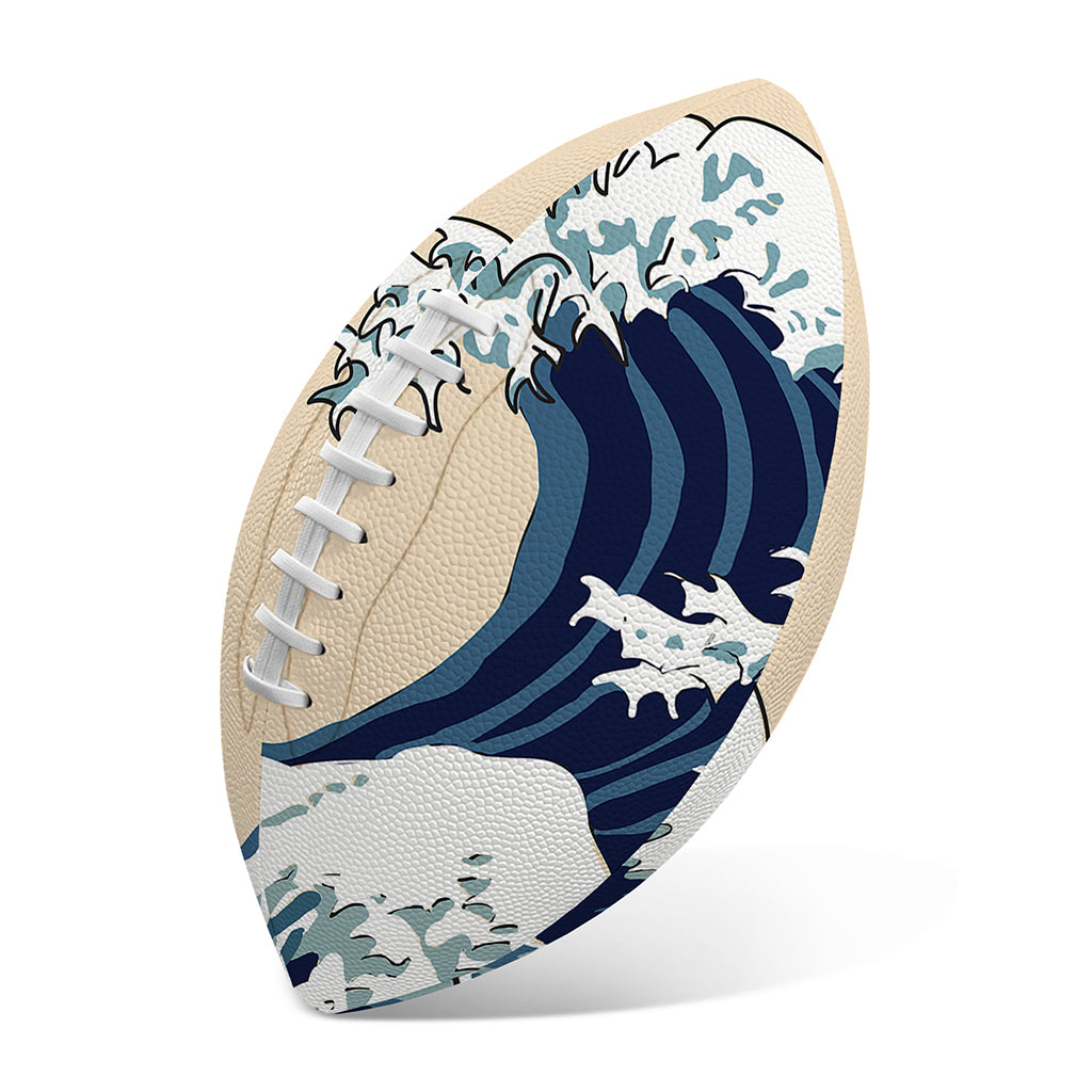 Japanese Ocean Wave Print Rugby Ball