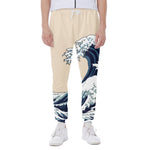 Japanese Ocean Wave Print Scuba Joggers
