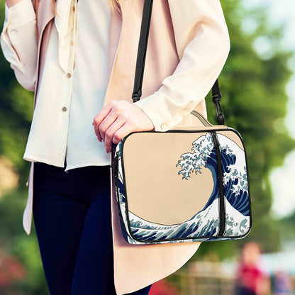 Japanese Ocean Wave Print Shoulder Strap Bible Bag