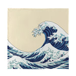 Japanese Ocean Wave Print Silk Bandana